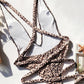 Damen Tie Leopard Plunge Einteiler Badeanzug