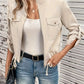 Fudus Damen Beige Utility Jacke - Reißverschluss & Verstellbare Ärmel