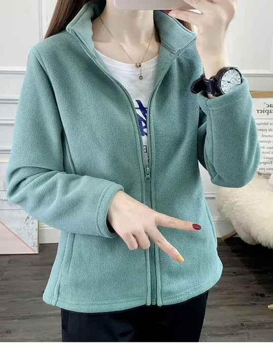 Damen Fleece Weste mit Reißverschluss Warm und Weich