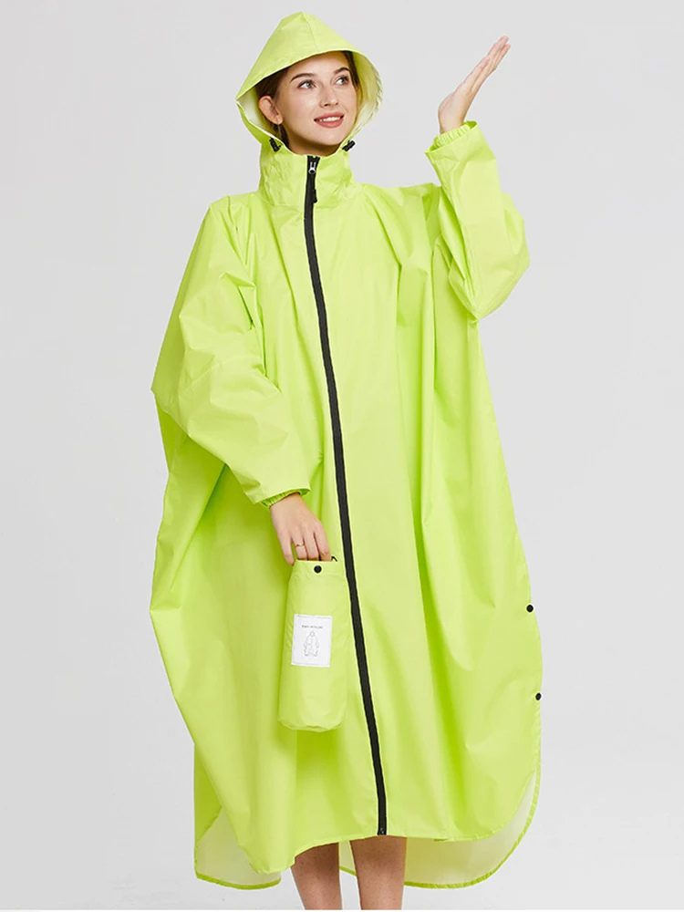 Oversized Damen Regenjacke mit Kapuze, Leichtgewicht Wasserdichte Jacke