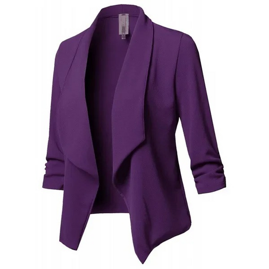 Damen Blazer Offene Vorderseite Elegant Leicht