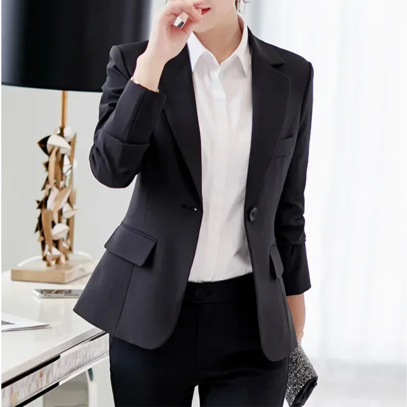 Eleganter Damen Blazer Mit Ein-Knopf-Verschluss - Perfekt Fürs Büro