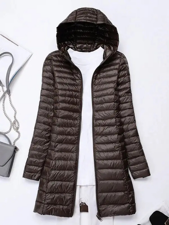 Damen Daunenjacke Leicht Faltbar Kapuze