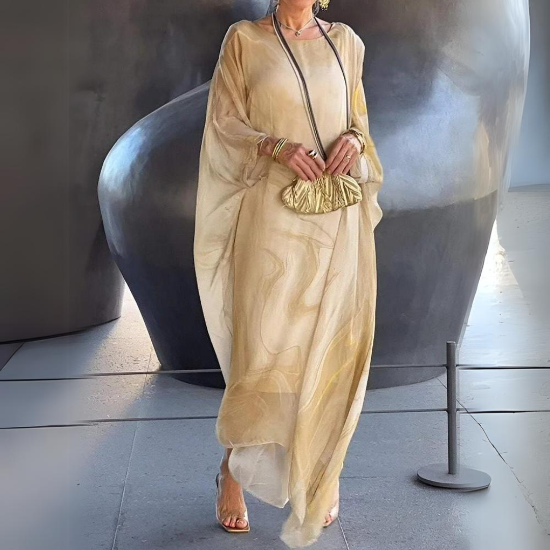 Kaftan Kleid Fließend Elegant Ärmel