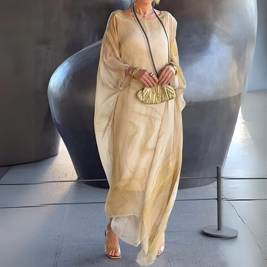 Kaftan Kleid Fließend Elegant Ärmel