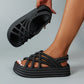 Damen Geflochtene Plateau-Sandalen
