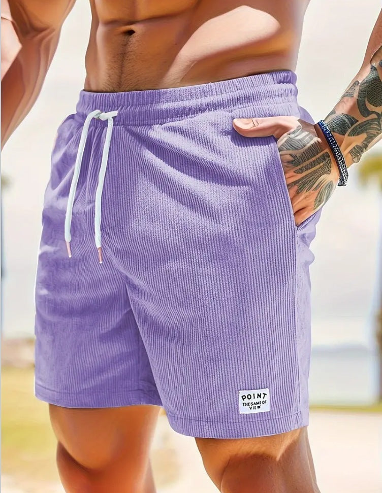 Cord Shorts Herren Schnürung Kordelzug