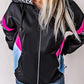Kapuzenjacke Damen Leopardenmuster Rosa