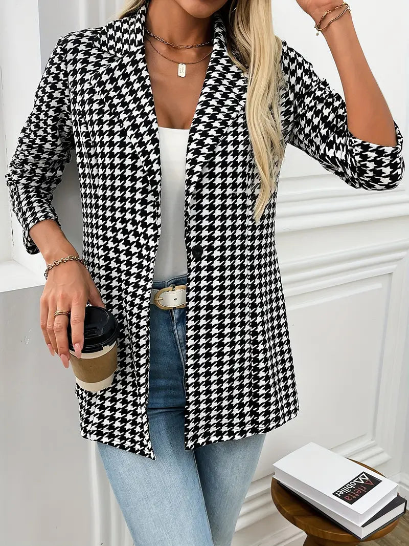 Blazer Damen Raffiniert Hahnentritt