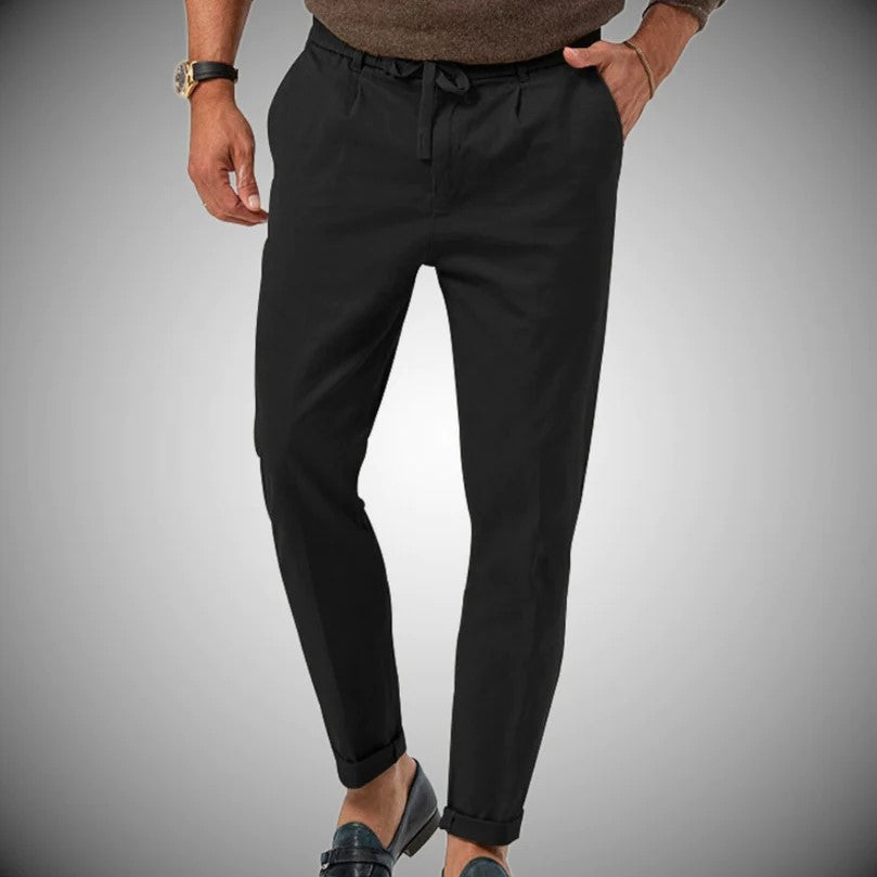 Herren Slim Fit Leinenhose