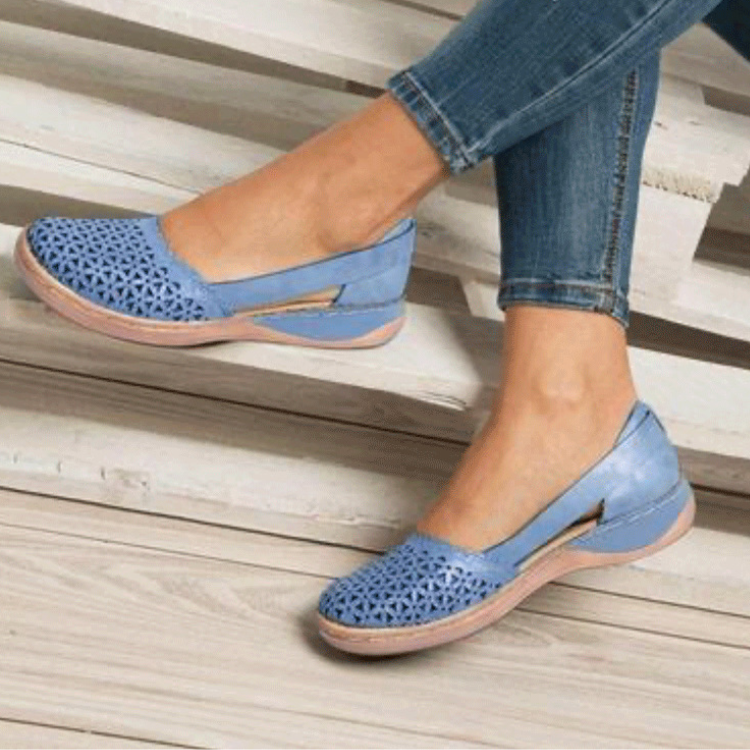 Damen Orthopädische Flachsandalen Slip On Schuhe