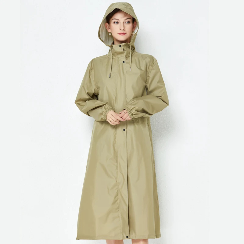 Leichtgewicht wasserdichte Damen Regenjacke mit Kapuze für draußen