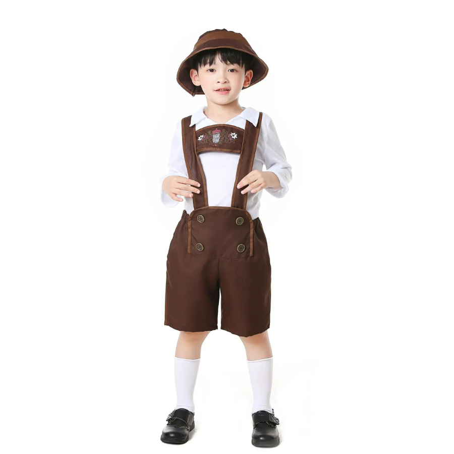 Herren Lederhosen Duo Set mit Hemd - Bayerische Festbekleidung