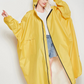Oversized Damen Regenjacke mit Kapuze, Leichtgewicht Wasserdichte Jacke