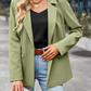 Damen Blazer mit einem Knopf, langen Ärmeln, tailliertem Schnitt, Casual Chic