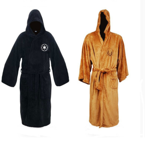 Fudus | Herren Klassische Flanell Kapuzen Bademantel Lang