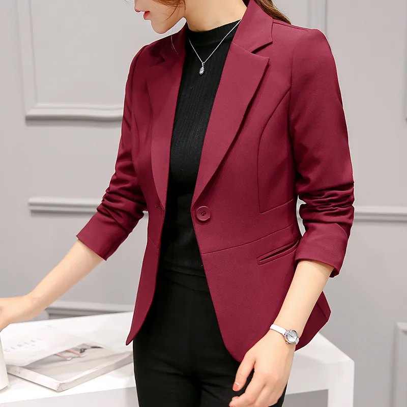 Slim Fit Damen Blazer mit langen Ärmeln - Stilvoll und Geschäftlich