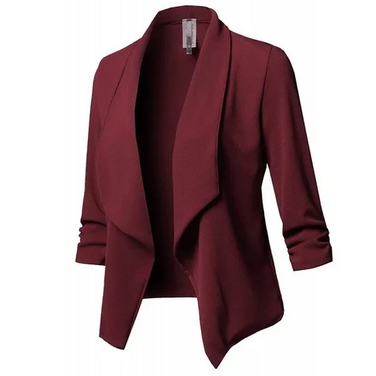 Damen Blazer Offene Vorderseite Elegant Leicht