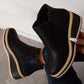 Damen Plateaustiefel Trendig Bequeme Passform Rutschfeste Sohle