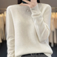 Damen Kaschmir Pullover Runder Ausschnitt Weicher Eleganter Strickpullover