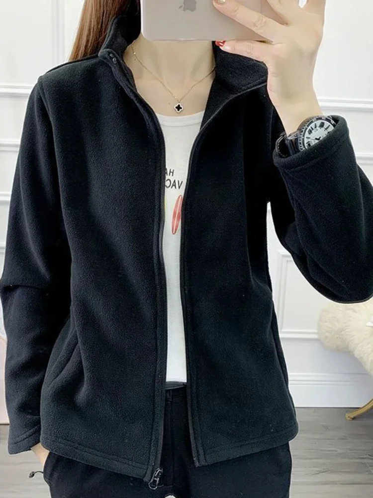 Damen Fleece Weste mit Reißverschluss Warm und Weich