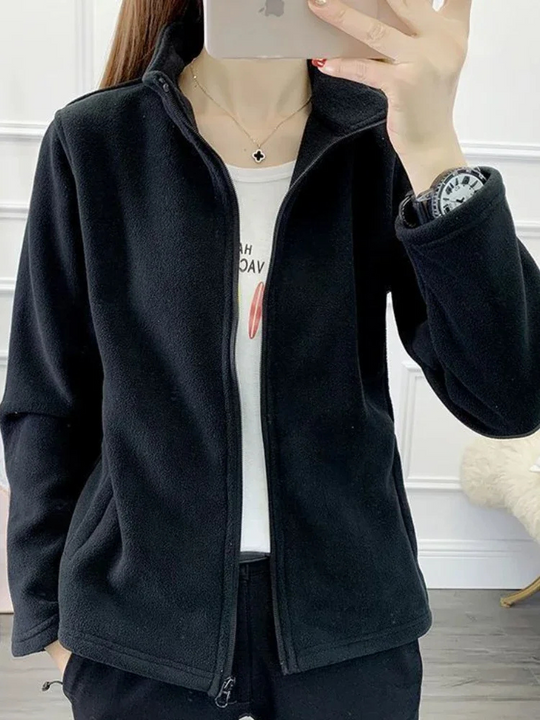 Damen Fleece Weste mit Reißverschluss Warm und Weich