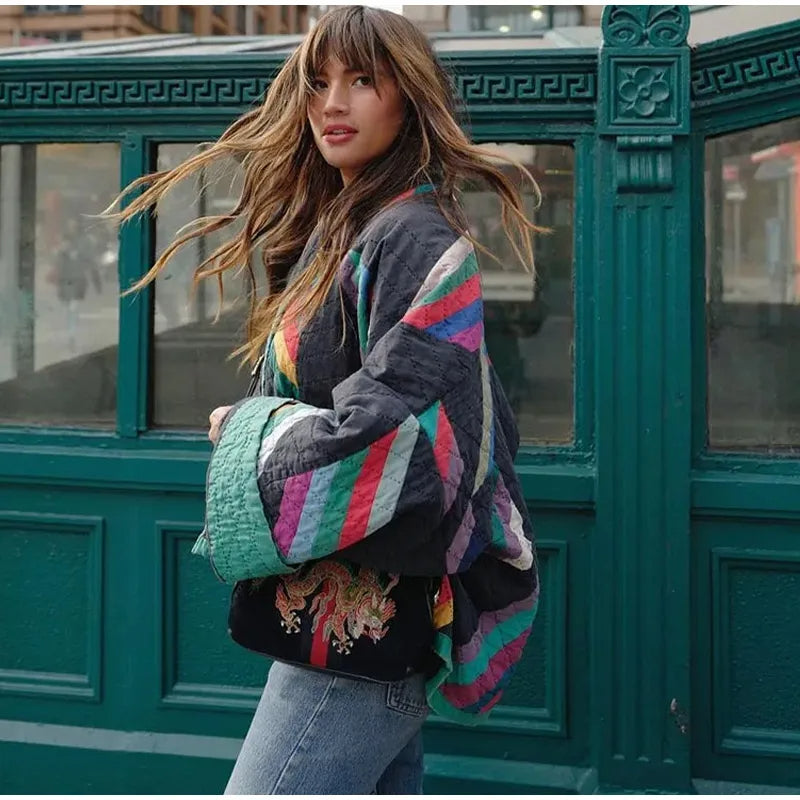 Jacke Geometrisches Muster Elegant