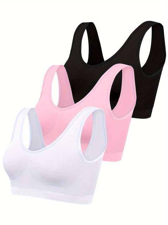 Tanktops Sport Bh Set Einfarbig Nahtlos