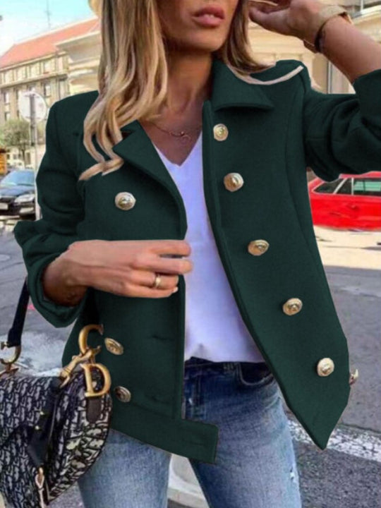 Damen Jacke mit goldenen Knöpfen im kurzen Schnitt