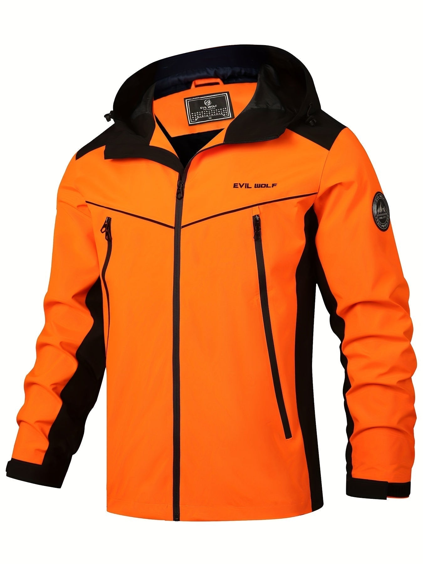Gestreifter Windbreaker Herren Wasserdicht Mit Kapuze