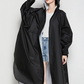 Oversized Damen Regenjacke mit Kapuze, Leichtgewicht Wasserdichte Jacke