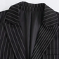 Gestreifter Damen Blazer Mit Knopfverschluss - Klassisch und Stilvoll