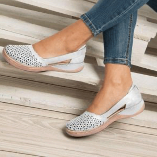 Damen Orthopädische Flachsandalen Slip On Schuhe