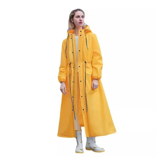 Damen Verstellbare Regenjacke Mit Kapuze Wasserdicht