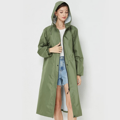 Leichtgewicht wasserdichte Damen Regenjacke mit Kapuze für draußen