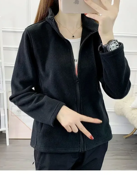 Damen Fleece Weste mit Reißverschluss Warm und Weich