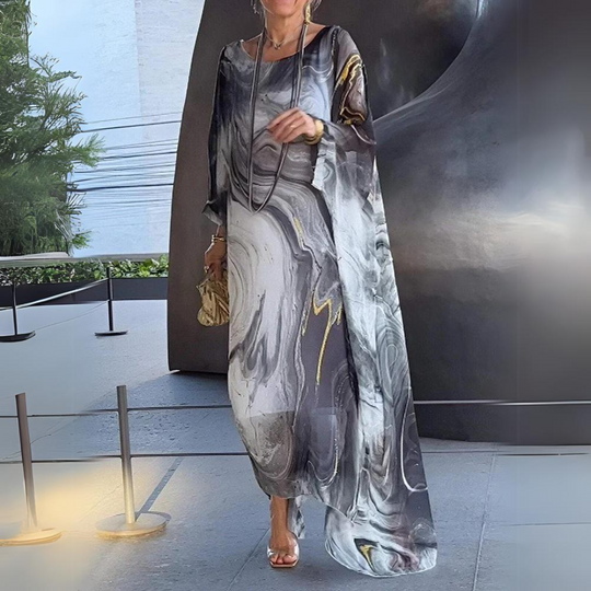 Kaftan Kleid Fließend Elegant Ärmel