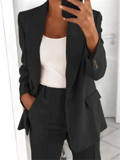 Damen Blazer Anzug Elegant Modisch Hosenanzug