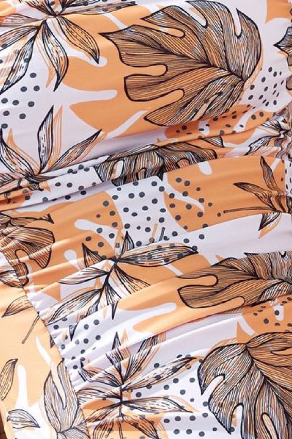 Fudus | Square Neck Gedruckt Einteiler Badebekleidung Und Bedeckung Schwimmanzug Satz