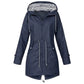 Damen Elegante Lange Wasserdichte Jacke