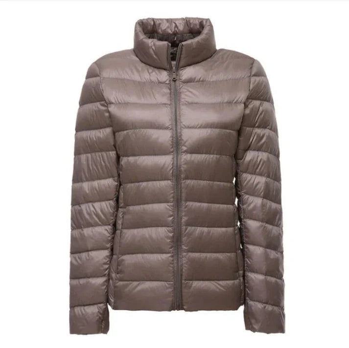 Damen Ultraleichte Wasserdichte Herbstdaunenjacke Warm Stilvoll