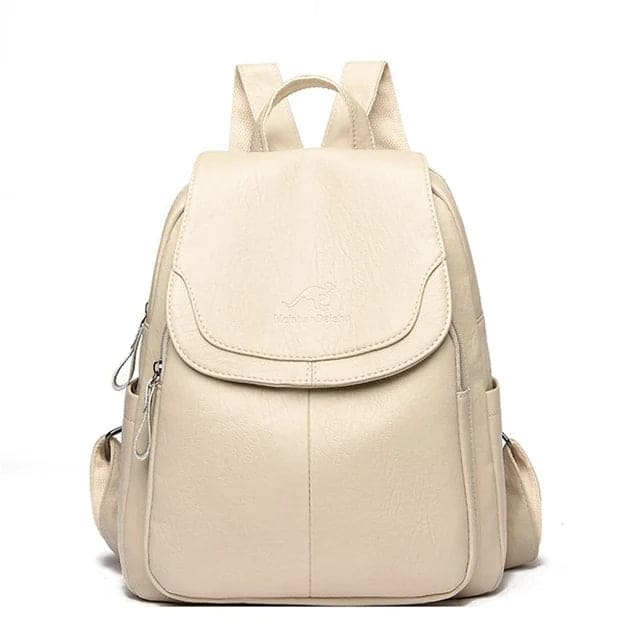 Damen Diebstahlsicherer Leder Rucksack