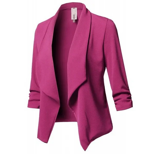 Damen Blazer Offene Vorderseite Elegant Leicht