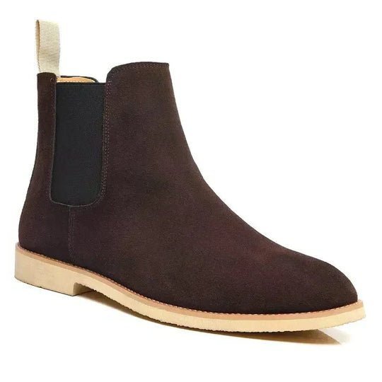 Unisex Luxe Kalb Wildleder Chelsea Boots Mit Leder Innensohle