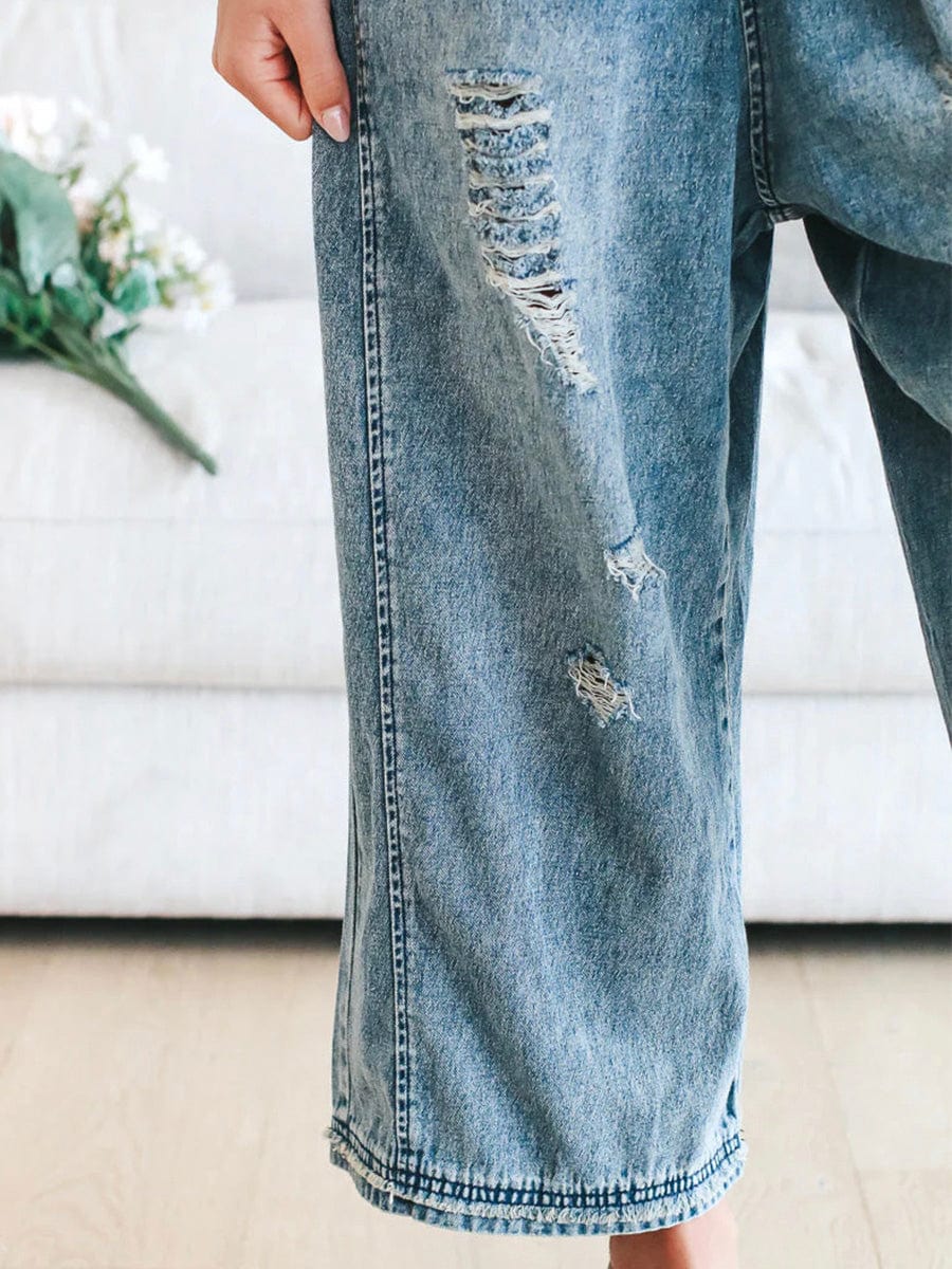 Damen Ärmelloser Lockere Denim Overall Für Lässigen Stil