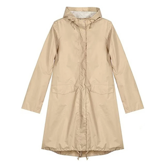 Damen Regenjacke Mit Kapuze Lange Wasserdichte Leichte Jacke