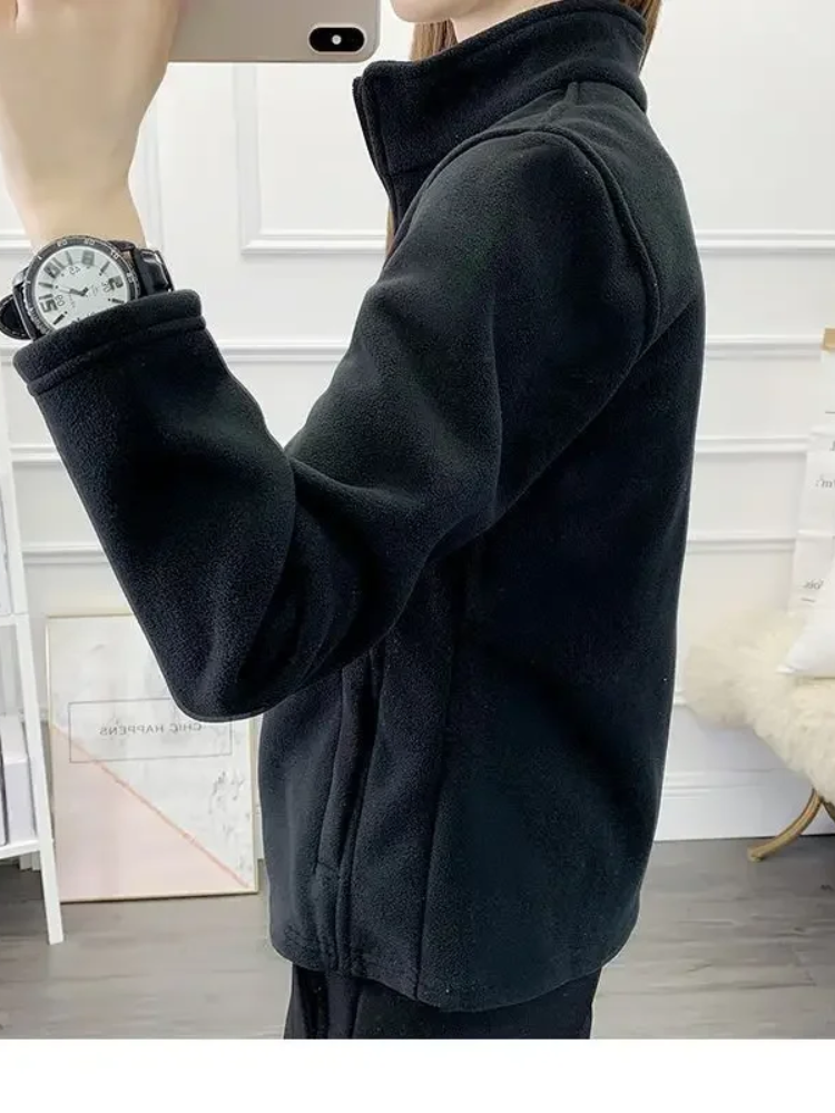 Damen Fleece Weste mit Reißverschluss Warm und Weich