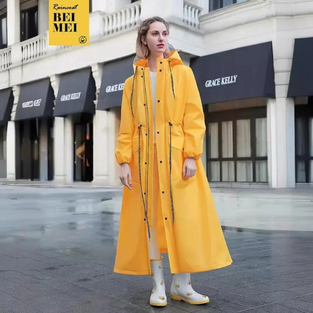 Veerami - Wasserdichte Damen Regenjacke mit Kapuze, Verstellbare Taille