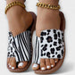 Damen Bicolor Leoparden Slides