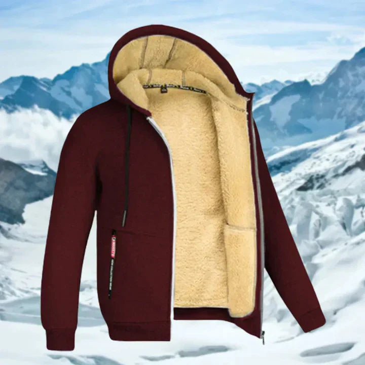 Herren Winterjacke mit Kapuze und Fleece